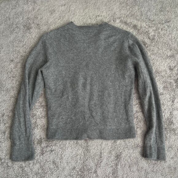 Massimo Dutti gray wool v-neck sweater - Picture 3 of 7